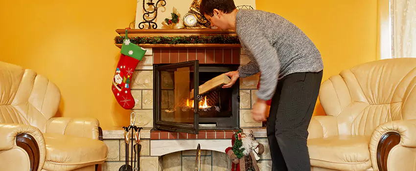 Rusted Metal Fireplace Restoration in Dalton, Georgia